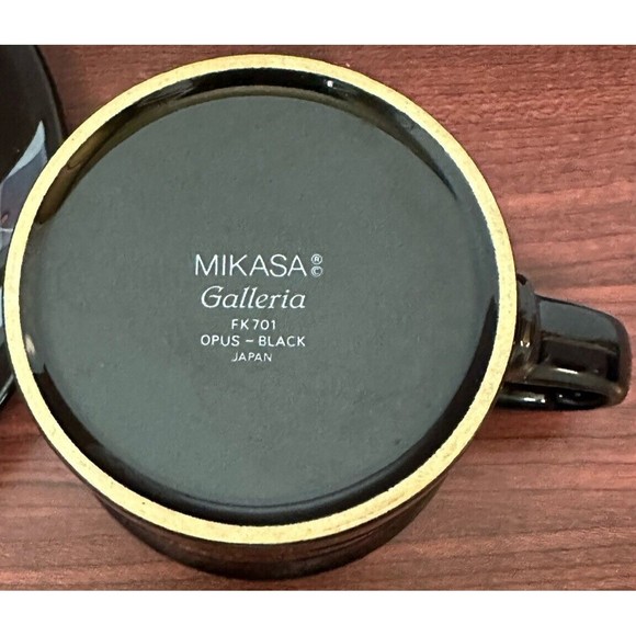 Mikasa Black Opus Tea Cup & Saucer Set Galleria - Picture 3 of 6